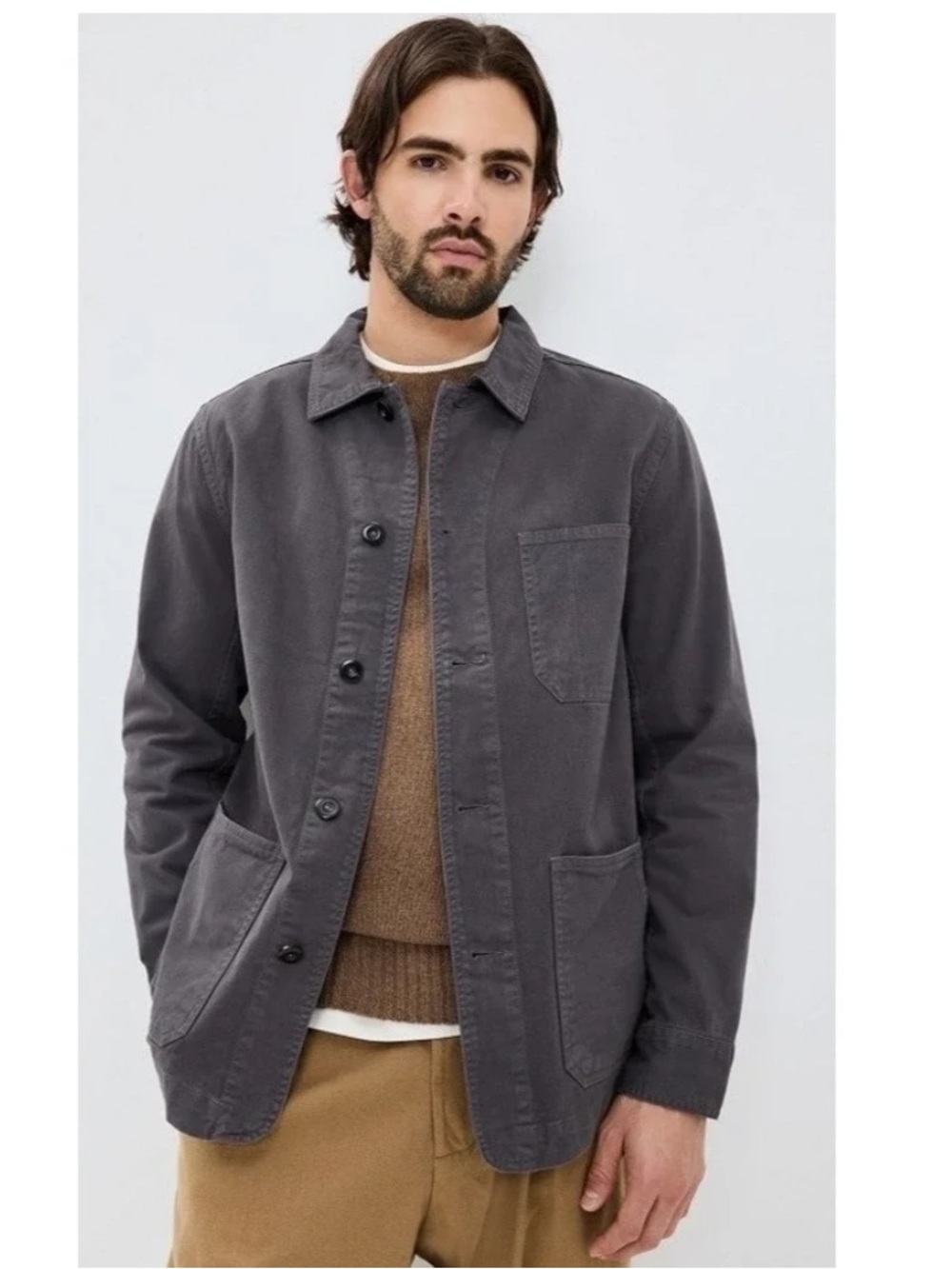Taylor stitch The Ojai Jacket
in Organic Charcoal Foundation Twill L/42